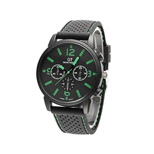 SUNNOW Mode Damen Herren-Uhren Quarz Analog Edelstahl-Sport-Armbanduhr Neu Unisex (Grn) SUNNOW Mode Damen Herren-Uhren Quarz Analog Edelstahl-Sport-Armbanduhr Neu Unisex (Grn)