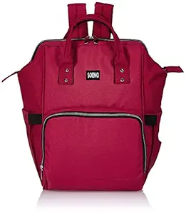 Amazon Brand - Solimo Diaper Backpack, Red