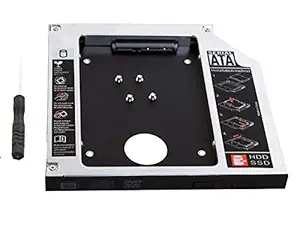 WETEK Optical Bay 2nd Hard Drive Caddy, 9.5 mm CD/DVD Drive Slot for SSD and HDD