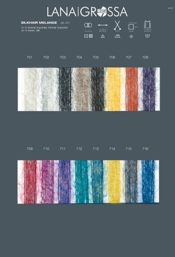 LANA GROSSA SILKHAIR Melange, 702 – Hellgrau/Silber meliert - 2