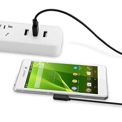 OKCS® Magnet Ladekabel USB mit stylischem Aluminium Anschluss in Schwarz Sony Xperia Z1, Z1 Compact, Z2, Z2 Tablet, Z3, Z3 Compact, Z3 Tablet Compact, Z4 Tablet Compact – 1 Meter in Schwarz - 2