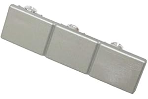 GARDINIA Endstücke für Vorhangschienen und Gardinenschienen Atlanta, 3-läufig, Einfache Montage, Rückstandslos, GE3, 2 Stück, Kunststoff, Silber