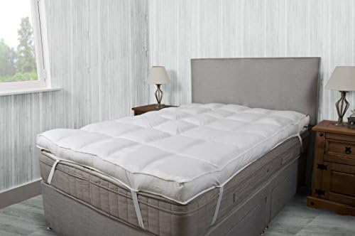 Bedding  Direct   Factory  Seconds 10cm (4 inch) Extra Thick Super Soft Mattress Protector Reviver Bedding Pure Cotton Casing Double - Made in UK