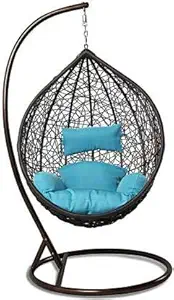 Luxury Home Single Seater |Swing Chair with Stand & Cushion & Hook Outdoor Indoor| Outdoor| Living Room | Balcony | Garden | Patio | Home Improvement