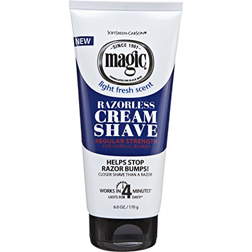 Magic Razorless Cream Shave Regular 6oz Light Fresh Scent (Pack of 2)