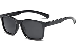 LHSDMOAT Occhiali da sole polarizzati per bambini, occhiali da sole UV400 con montatura in gomma flessibile colorata per ragazzi e ragazze dai 3 agli 8 anni