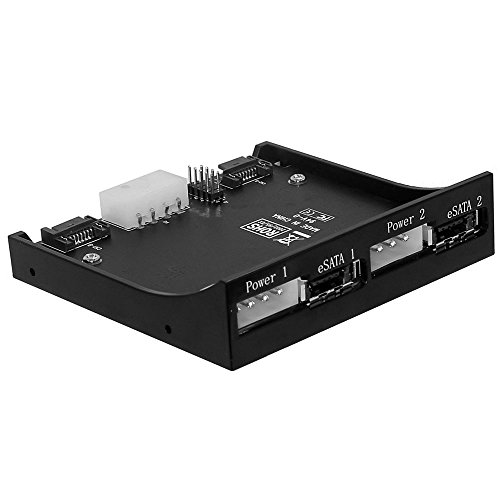 SEDNA – USB 2.0/eSATA 8,89 cm SATA II HDD Hülle mit 2 Steckplätzen Floppy Bay Frontpanel - 6