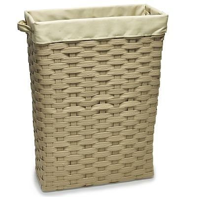 Extraschmaler Gewebter Wäschekorb, Polypropylen, 21 x 40,5 x 51cm H, 30 Liter