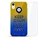 Produktbild Evil Eye Keep Calm and Look Away. | Luxendary Gradient Series 360 Bundle: Clear Ultra Thin Silicone Case + Tempered Glass for iPhone XR (6.1") in Sunrise Blue