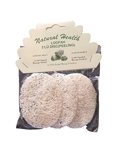 Natural Health Loofah Exfoliating pads 100% Natural pack of 3
