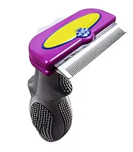 SRI Pet Grooming Tool Brush deseeding Tool for Dogs and Cats Dramatically Reduce Shedding for- Short, Medium or Long Hair (Long Hair, Medium), Medium, 500 g