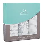 aden + anais seidig weich Swaddle, Metallic Blue Moon Birke, 3 Stück - 2