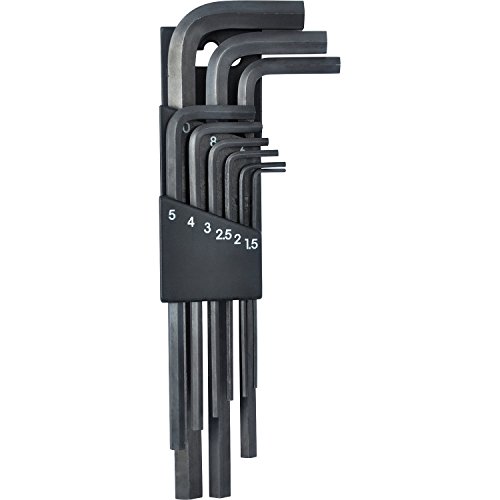 Viwanda Sechskantschlüssel, Winkelschlüsselsatz für Innensechskant-Schrauben, Set 9-teilig 1.5 mm - 10 mm DIN 911