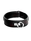 Faux Leather Black D-Ring Collar