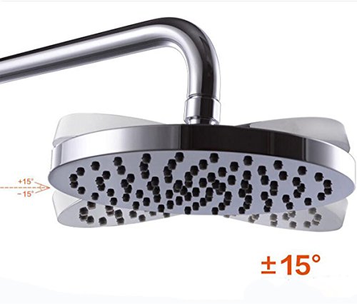 Homeself 20,3 cm Regen Dusche Kopf chrom Duschkopf Halterung mit Drehgelenk 1/2 Metall Ball Anschluss - 9
