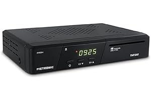Metronic Décodeur TNT / TNTSAT Satellite Terminal HD PVR READY - TNT Gratuite Parabole Satellite Astra - avec Carte TNTSAT - Fonction Enregistreur TV - 441639