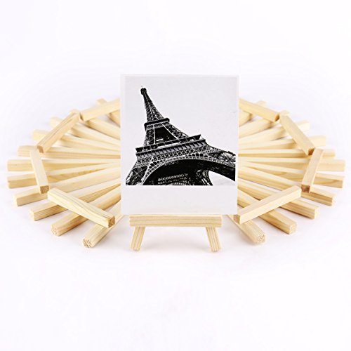 10 Mini-Staffelei aus Holz Künstler-Reihe, Platzkartenhalter, Display-Ständer, - 6