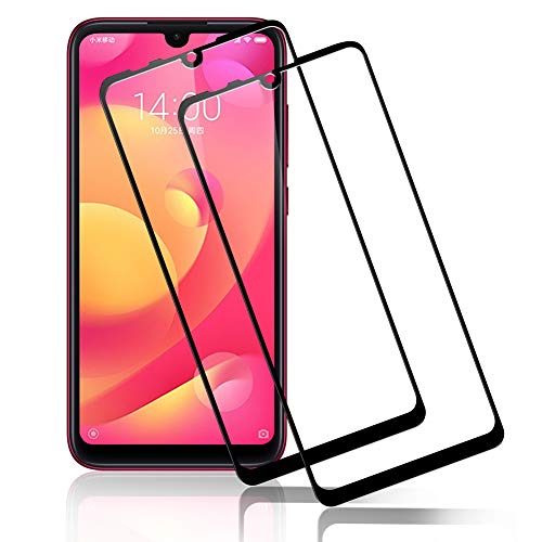 Protector de Pantalla Xiaomi Mi Play, OuTera Cristal Templado Xiaomi Mi Play, Protector Pantalla Vidrio Templado con [Anti-Arañazos][9H Dureza] [Alta Definicion] para Xiaomi Mi Play-[Negro][2 Piezas]