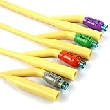 WAOBE Urinary Catheters - Medical Disposable Soft Silicone Sterile Latex Double Chamber Type Elderly Incontinence 12 Sticks 22/20/18/12/14/16/10 A Variety of Models, 14