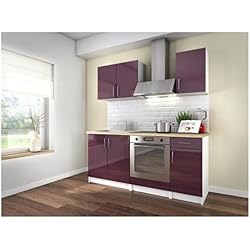 tendencio Cuisine complète 1m80 LOFT laqué - Aubergine