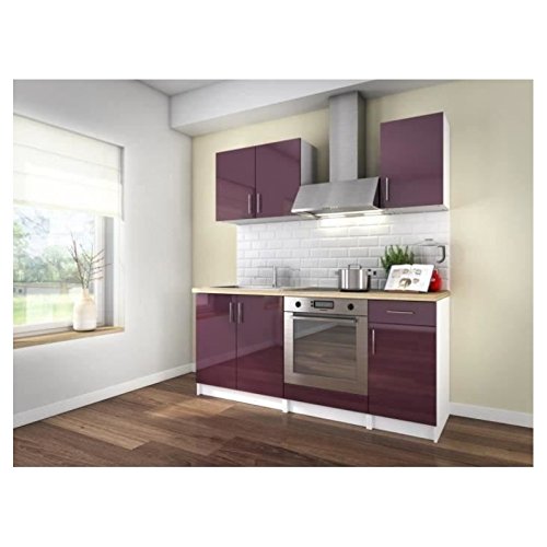 tendencio Cuisine complète 1m80 LOFT laqué - Aubergine