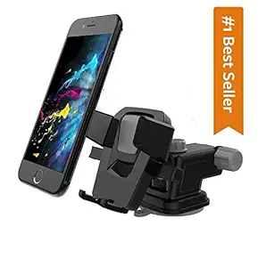 SPYKART Premium- Car Mobile Phone Holder Long Neck One Touch Mount Holder 360 Touch Frame for Dashboard/Windshield (with Silicon Base)