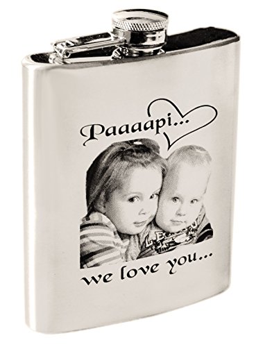 FLACHMANN EDELSTAHL 200 ML MIT GRAVUR, FOTOGRAVUR WUNSCHTEXT WUNSCHGRAVUR (EINSEITIG) - 4