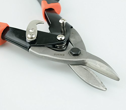 Blechschere, Schneide aus CrV-Stahl, 260 mm, Farbe : schwarz/orange - 5