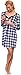 Italian Fashion IF Women Maternity Nightdress Zyta 0111 (Dark Blue/White, M)