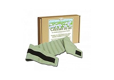 MILLE OREILLERS Ceinture en Lin avec Bande Auto Agrippant/Ajustable 19 x 120 cm