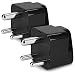 Produktbild kwmobile 2X Reiseadapter Typ-D - Reise Adapter zu Typ D Steckdose in z. B. Indien Sri Lanka - Stromadapter Urlaub Schwarz