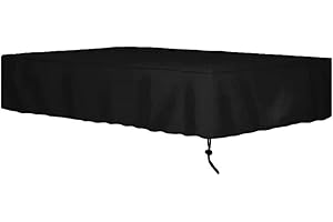 DHAEY 7 8 9 Fuß Billardtisch Staubschutz Wasserdicht 210D Oxford Tuch Billard Billardtisch Vollständige Abdeckung Mit Kordelzug Möbelabdeckung (Color : Black, Size : 9FT)