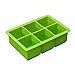 Produktbild Lumanuby 1x Eiswürfelform für 6 Riesige Eiswürfel - 5 x 5cm Ice Cube Maker Silikon Formen Serie (Grün)