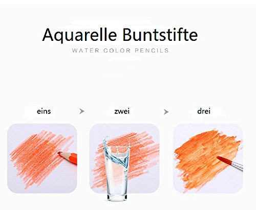 Cobee Buntstifte 72 Aquarelle Wasserlösliche Farbstifte Set für Secret Garden Kunst Marco Farbige Zeichnung Artist Sketch Malerei in Karton - 4