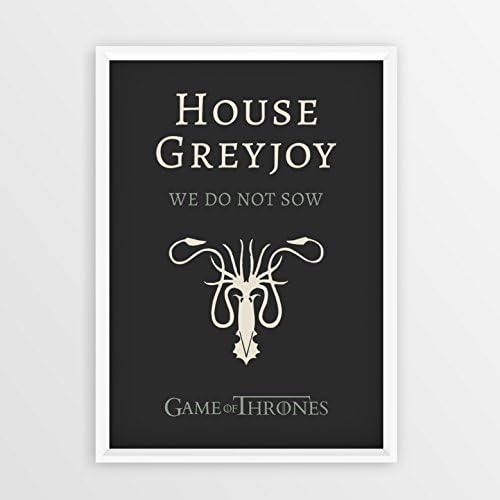 Artwork Game of Thrones house Greyjoy gift poster A4, A3