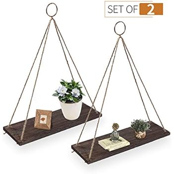 MIK funshopping 2-TLG Set Hängeregal Deckenregal Holz-Hängekisten