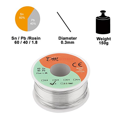Sourcingmap® 0,3 mm 150 g 60/40 Kolophonium Core Dose führen Rolle Löten Lötzinn - 3