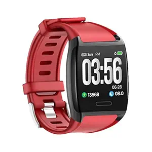 LCARE Watch Activity Tracker, Heart Rate Monitor, Smart Activity Tracker, Alert for Android and iPhone (Red)