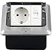 Produktbild Einbaustecker und -buchse, RJ45-Bodensteckdose Bodensteckdose Socketacero-Edelstahl-Internetsteckdose, 2500 W, silbergrau