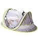 Produktbild xinxinyu Babyzelt Faltbett, Reisebett Zelt Travel-cot | Baby Pop Up Travel Cot Bed Tent Mosquito Net Pillow Mesh Bag | Strandmuschel Krippen Moskitonetz Baby Infant Beach Zelt (Grün)