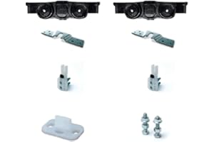 Porte Italiane, Kit Carrelli per Porte Scorrevoli, Portata 80 kg