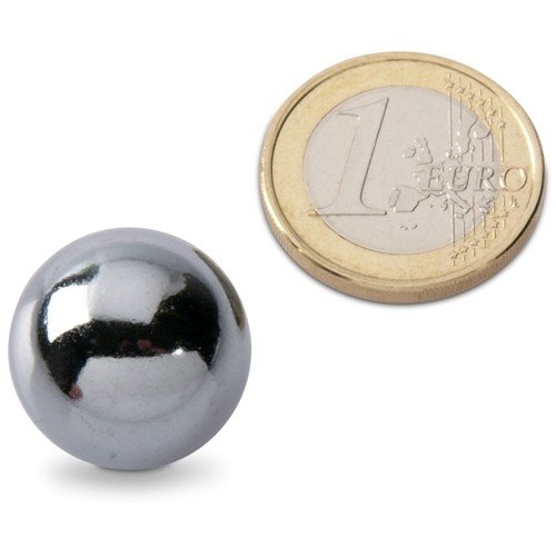 Magnetkugel / Kugelmagnet Ø 19,0 mm Chrom N38 - hält 5,7 kg