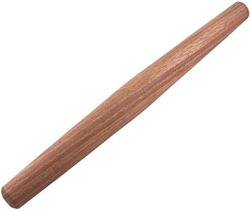 Mahogany French Rolling Pin: Tapered Solid Wood Design. Hand Crafted in the USA.