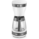 De'Longhi ICM16210.WS kahve makinesi, 10 fincana kadar filtre kahve makinesi, damlama &ouml;nleyici fonksiyon, 1,25 l, 1000 W, g&uuml;m