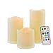 Produktbild GEEDIAR 3st. LED Kerzen Farbwechsel mit Fernbedienung flammenlos wie Echtwachskerzen Batteriebetrieben