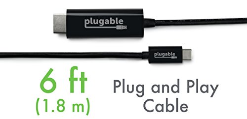 Plugable USB-C-nach-HDMI 2.0-Kabel (1,8 m) für MacBook Pro 2016, Dell XPS 13 und 15, Thunderbolt™ 3 und noch mehr (unterstützt 4K / 60 Hz-Bildschirme bis zu 3840×2160 bei 60 Hz) - 4