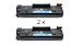 Produktbild 2x Toner DOPPELPACK kompatibel zu HP Laser Jet P1503 1504 1505 1506 M1120 M1522, 2x black / schwarz, je 2.000 Seiten, ersetzt CB436AD / 36A