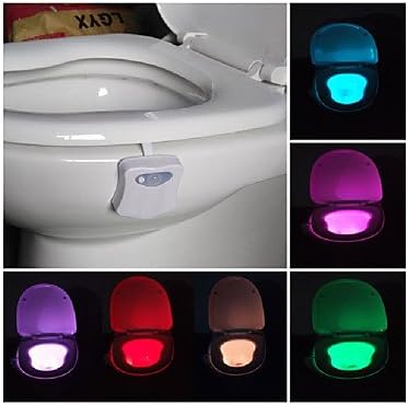 Color Changing LED Lamps Body Kids Washingroom Bathroom Motion Bowl Toilet Nightlight Activated Lights Sensor Seat Lamp