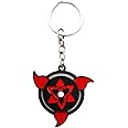 Narutoo Sasuke Uchiha Mangekyou Red Eye of Sharingan Rotating Spinning Metal Keychain | Kakashi Hatake Keychain | Gaara | Uchiha Clan Logo | Narutoo Headband Logo Leaf Village Symbol | Akatsuki Itachi
