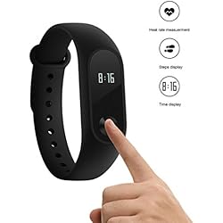 Xiaomi Mi Band 2 Pulsera rastreadora de Actividad, con Monitor de frecuencia cardíaca OLED; Resistente al Agua
